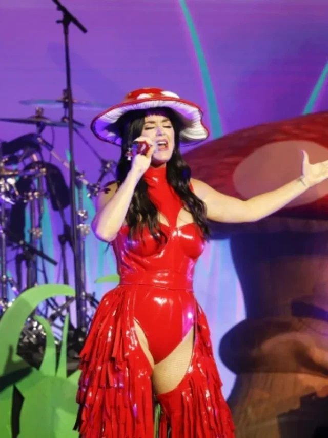 Katy Perry performing on a cruise in Iceland